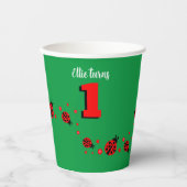 可愛いラディバグとハート 紙コップ (正面)