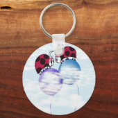 可愛いラディバグとバルーンカラフル漫画 キーホルダー (正面)