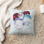 可愛いラディバグとバルーンカラフル漫画 クッション (ブランケット)