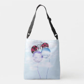 可愛いラディバグとバルーンカラフル漫画 クロスボディバッグ (裏面)