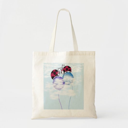 可愛いラディバグとバルーンカラフル漫画 トートバッグ (正面)