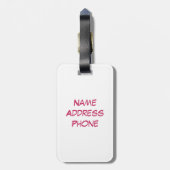 可愛いラディバグとバルーンカラフル漫画 ラゲッジタグ (裏面縦)