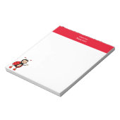 可愛いラディバグとレッドヘッダシンプルー ノートパッド (回転)