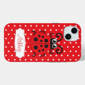 可愛いラディバグの女の子の名前レッド Case-Mate iPhoneケース (裏面 (横))