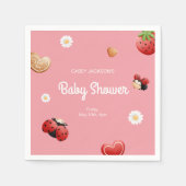 可愛いラディバグの花ベビーシャワー スタンダードカクテルナプキン (正面)