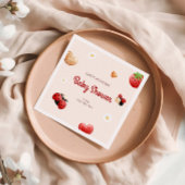 可愛いラディバグの花ベビーシャワー スタンダードカクテルナプキン