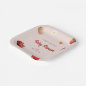 可愛いラディバグの花ベビーシャワー ペーパープレート (傾斜あり)