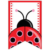 可愛いラディバグの誕生日バントのフラグ女の子 バンティングフラッグ (第1の旗)