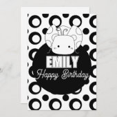 可愛いラディバグカラーリング誕生日パーティー シーズンカード (正面/裏面)