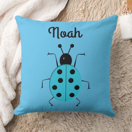 可愛いラディバグパーソナライズされた。 クッション (ブランケット)