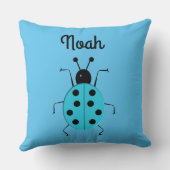 可愛いラディバグパーソナライズされた。 クッション (裏面)