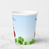 可愛いラディバグ四葉クローバー誕生日パーティー 紙コップ (右)