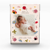 可愛いラディバグ女の子のスクエアフォトキープサケ フォトブロック (正面)