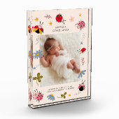 可愛いラディバグ女の子のスクエアフォトキープサケ フォトブロック (左)