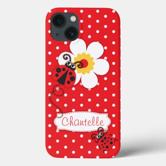 可愛いラディバグ女の子の名前red iphone 5ケース Case-Mate iPhoneケース (裏面)