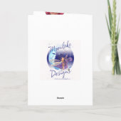 可愛いラディバグ妖精と5歳の誕生日カード カード (裏面)