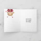 可愛いラディバグ妖精と5歳の誕生日カード カード (内部)