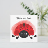 可愛いラディバグ恋人を追加文字ノートカード サンキューカード (スタンド正面)