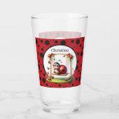 可愛いラディバグ愛好家の名前を追加 タンブラーグラス (裏面)