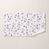 可愛いラディバグ水玉模様デイジーフラワーパター素朴ン バスタオルセット (ハンドタオル)