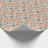 可愛いラディバグ水玉模様デイジー花柄ガーリー ラッピングペーパー (角)