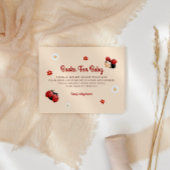 可愛いラディバグ花赤ちゃんシャワー本ベビー エンクロージャーカード