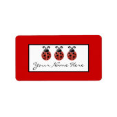 可愛いラディバグ蔵書票読ステッカーのプレゼント ラベル (正面)