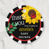 可愛いラディバグ赤ちゃんシャワーありがとう フェイバータグ (正面)