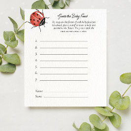 可愛いラディバグ赤ちゃんシャワーゲーム推測ベビー食品