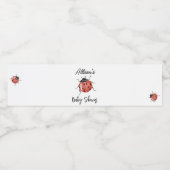 可愛いラディバグ赤ちゃんシャワー ペットボトルラベル (シングルラベル)