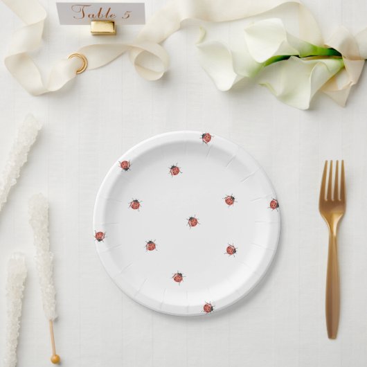 可愛いラディバグ赤ちゃんシャワー ペーパープレート (ウェディング)