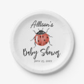 可愛いラディバグ赤ちゃんシャワー ペーパープレート (正面)