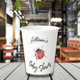 可愛いラディバグ赤ちゃんシャワー 紙コップ