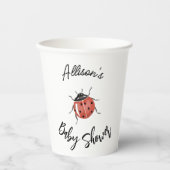 可愛いラディバグ赤ちゃんシャワー 紙コップ (正面)