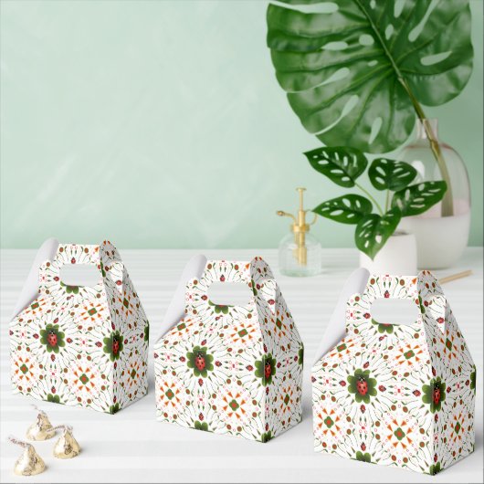 可愛いラディバグ赤白グリーン フェイバーボックス (複数)