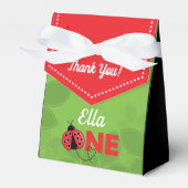 可愛いラディバグ1st誕生日パーティーの好意ボックス女の子 フェイバーボックス (正面サイド)