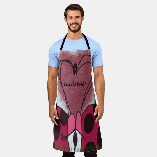 可愛いラディバグ エプロン (着用した状態)