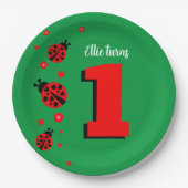 可愛いラディバグ ペーパープレート (正面)