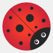 可愛いラディバグ ラウンドシール (正面)