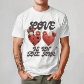 可愛いラディバグ、愛は空気の中で、甘い赤いハート Tシャツ