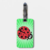 可愛いラディバグ；緑 ラゲッジタグ (裏面縦)