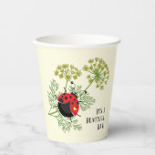 可愛いラディバグ |美しい日 紙コップ (正面)