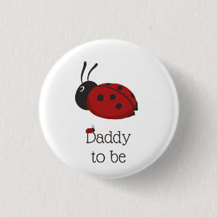 可愛いラディバグLadybirdパパ赤ちゃんシャワー 缶バッジ