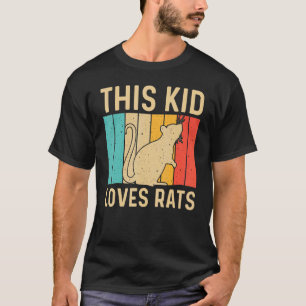 可愛いラト子供へ少年マウスラットリバーラットペットロ Tシャツ