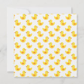 可愛いラバーアヒル双子ベビーシャワー 招待状 (裏面)