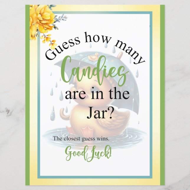 可愛いラバーアヒル赤ちゃんシャワーキャンディジャガーゲーム (正面)