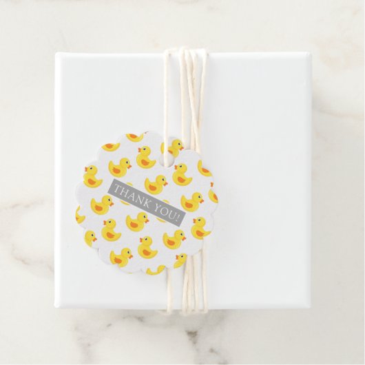 可愛いラバーアヒル赤ちゃんシャワー好意ギフトラベル フェイバータグ (インサイチュ)
