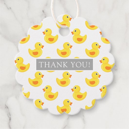 可愛いラバーアヒル赤ちゃんシャワー好意ギフトラベル フェイバータグ (正面)