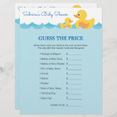 可愛いラバーダックで赤ちゃんシャワーゲームテーマ (正面/裏面)