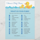 可愛いラバーダックで赤ちゃんシャワーゲームテーマ (裏面)